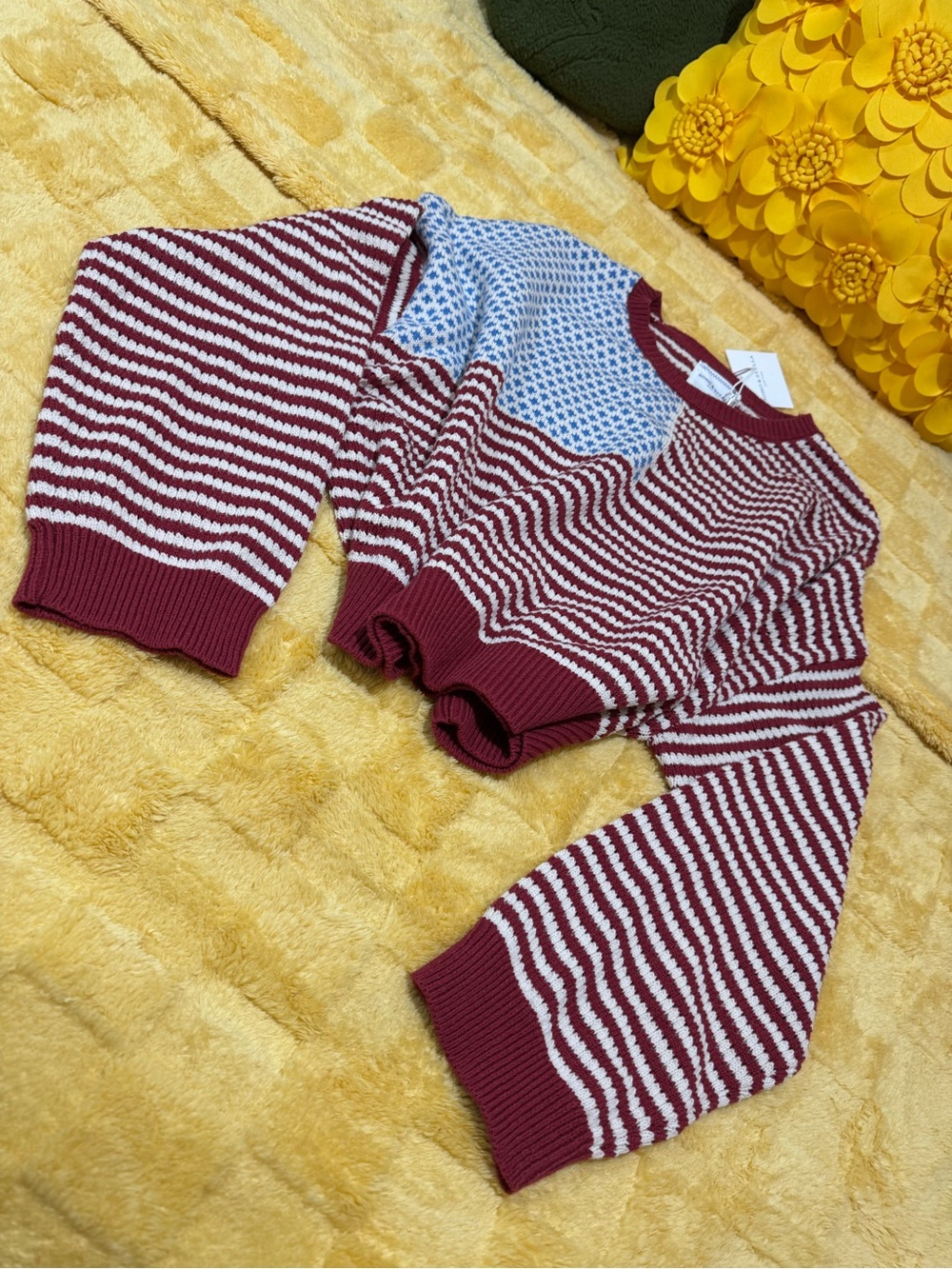 Striped Crop Sweater in Red White and Blue. Perfect for Memorial Day attire